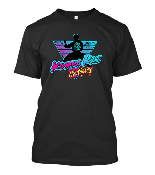 Kobra Kai No Mercy 80s Retro Triangle Karate T-Shirt