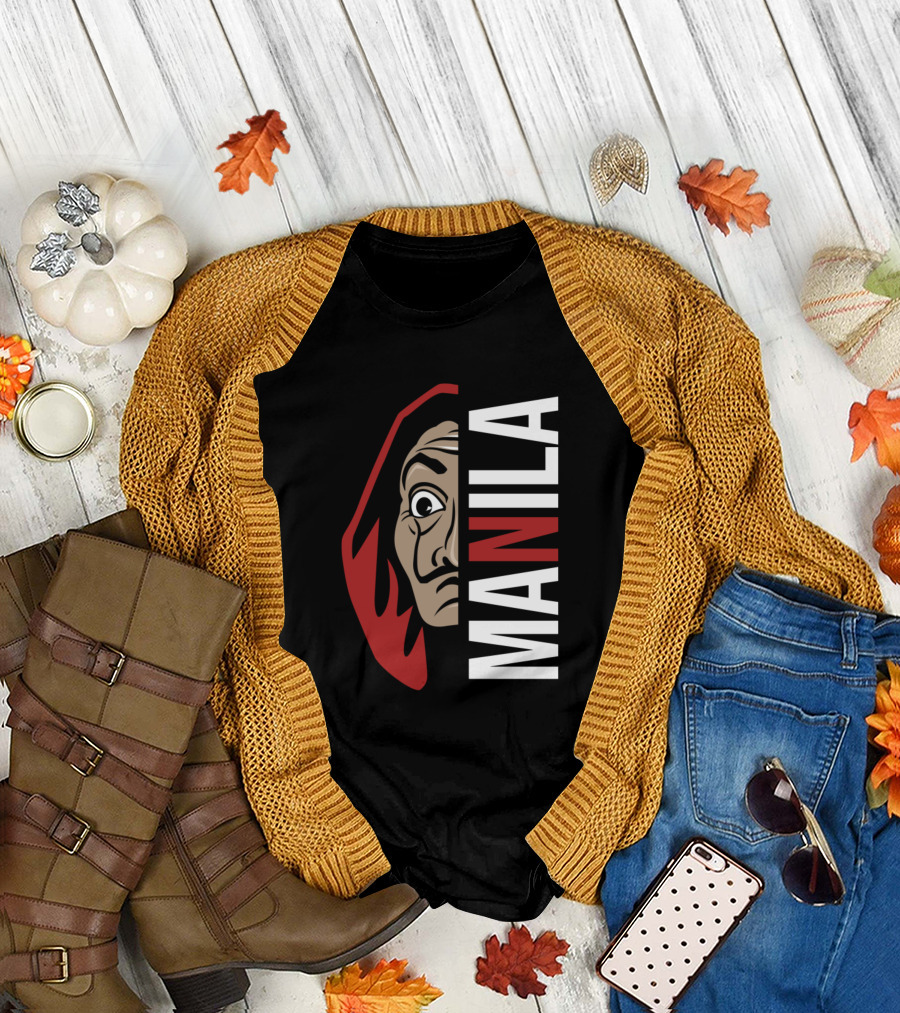 La Casa De Papel Manila Salvador Dalí Mask Facade T-Shirt