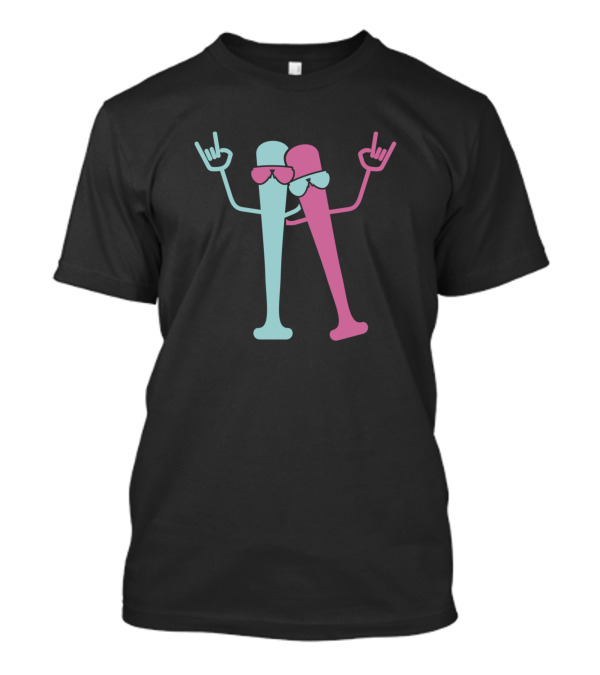Clubbing Baseball Bats Getting Chummy Hand Gesture Glasses Vzs2 T-Shirt