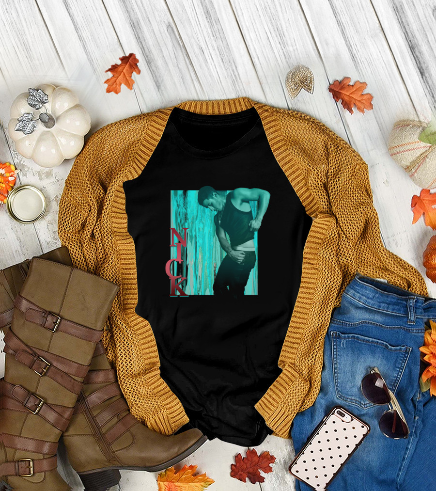 Nick Abstract Teal Pose T-Shirt