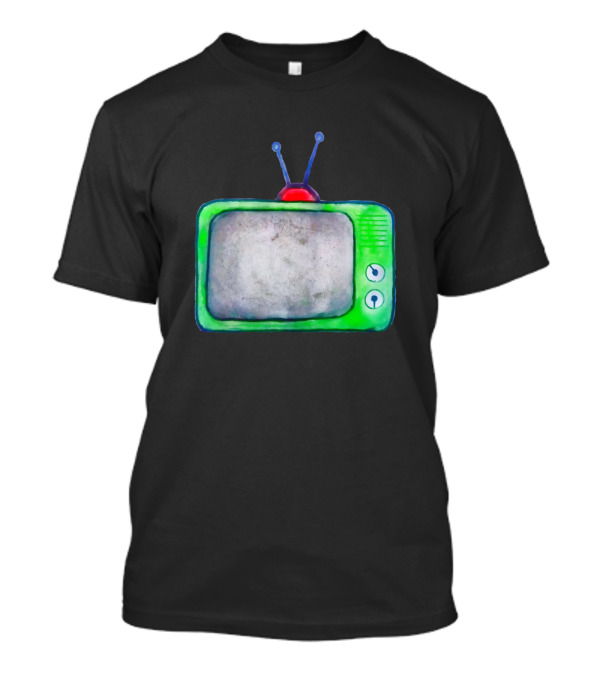 Retro Green Old School TV With Antennas T-Shirt