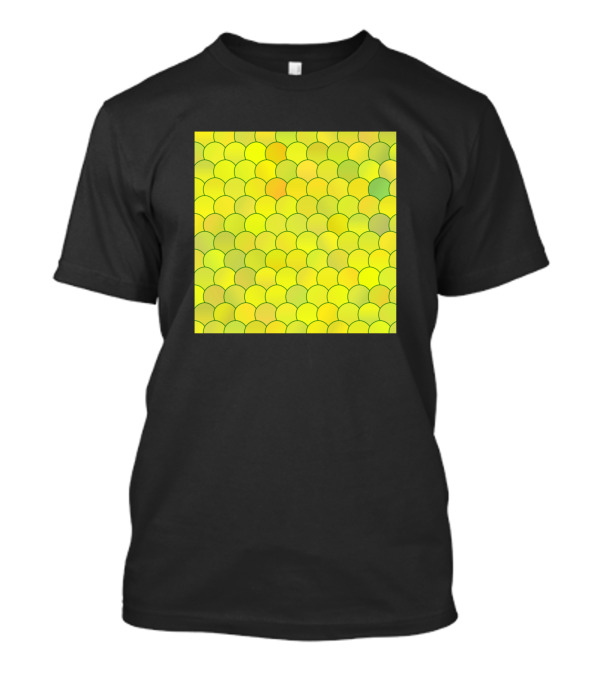 Blobs Pattern Yellow Green Scales T-Shirt