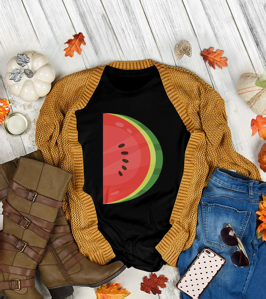 Letter D Watermelon Fruit and Vegetable Alphabet T-Shirt