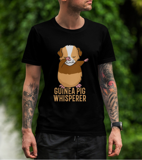 Guinea Pig Whisperer Dabbing Rodent Furbaby T-Shirt