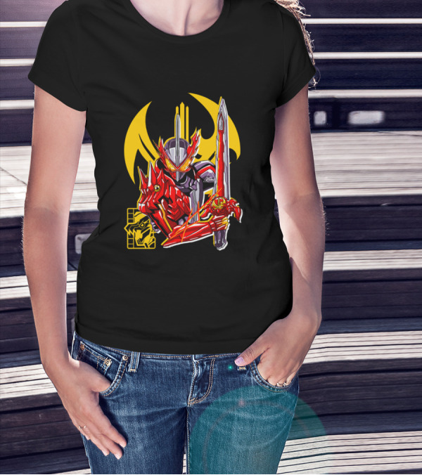 Brave Dragon Saber Kamen Rider Sword Art Fan T-Shirt