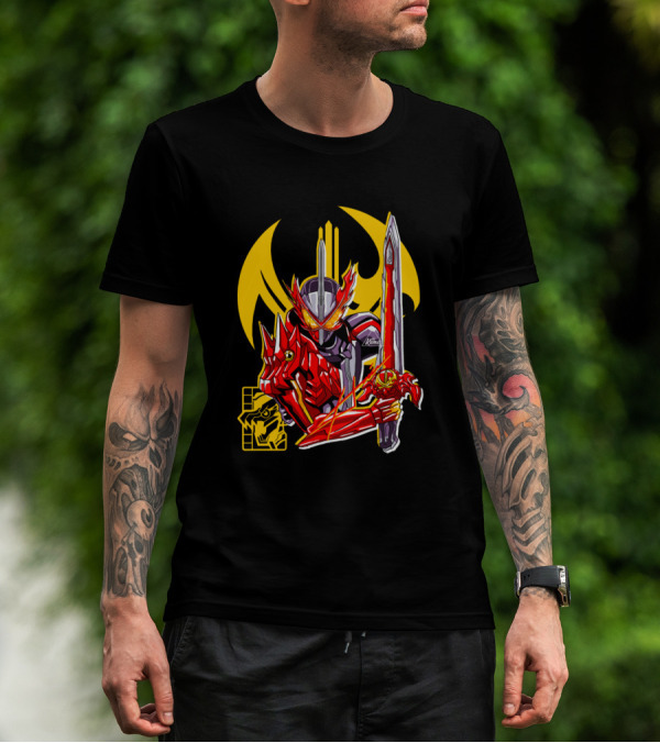 Brave Dragon Saber Kamen Rider Sword Art Fan T-Shirt