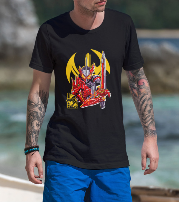 Brave Dragon Saber Kamen Rider Sword Art Fan T-Shirt