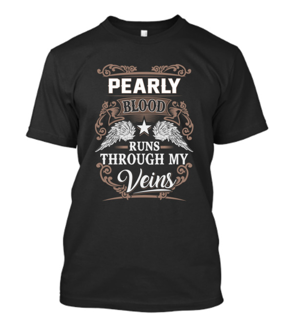 Pearly Blood Runs Through My Veins Wings And Star T-Shirt