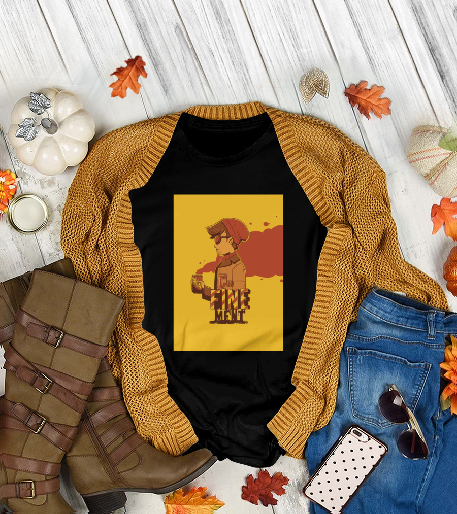 Fine Ment Cool Kid Yellow Coffee T-Shirt