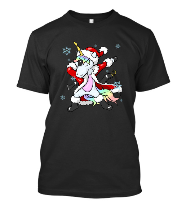 Santa Unicorn Dab Christmas Fun T-Shirt