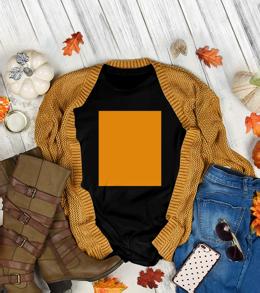 Plain Orange Square T-Shirt