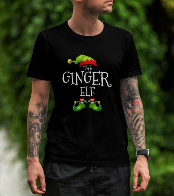 The Ginger Elf Hat And Shoes Holiday Group T-Shirt