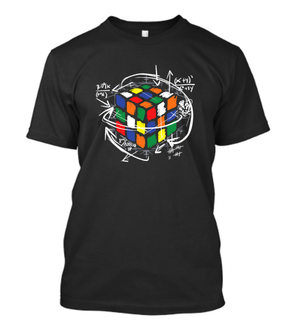 Rubik's Cube Equations Colorful Visual Formula T-Shirt