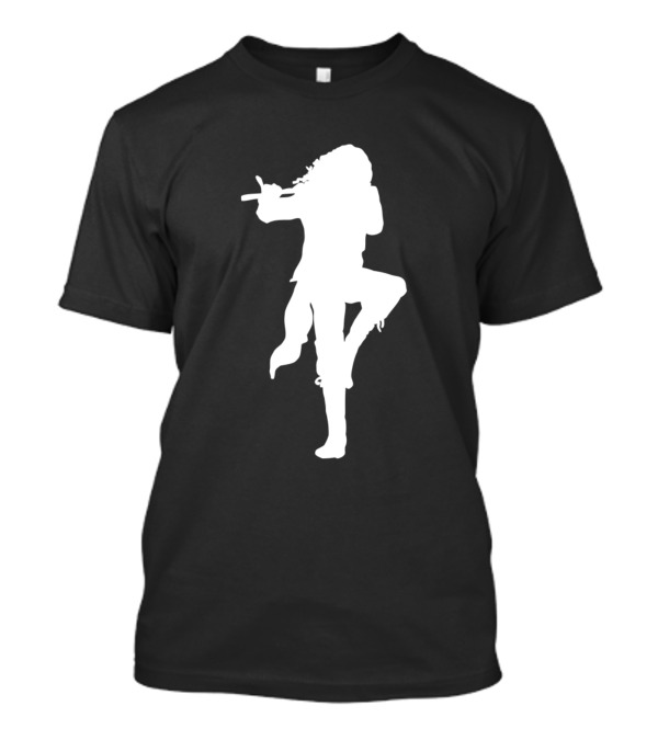 Jethro Tull Flute Silhouette Standing Pose T-Shirt
