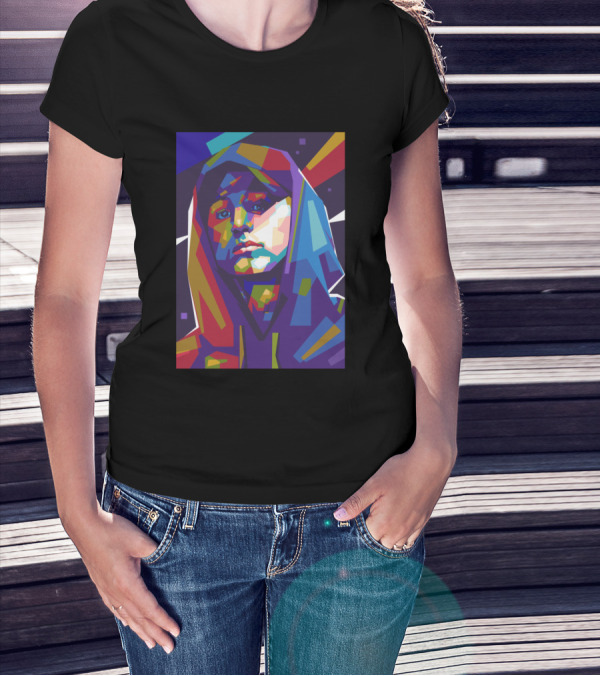 Nf Colorful Abstract Portrait With Vibrant Background T-Shirt