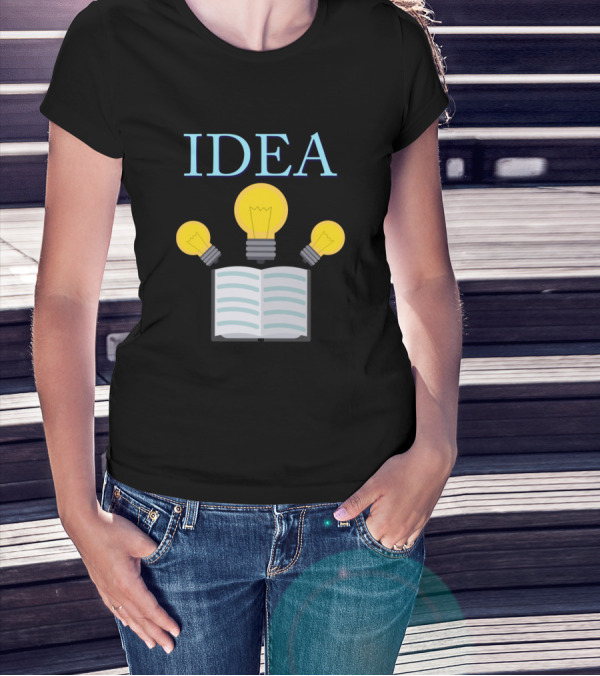 IDEA Light Bulbs Book Concept T-Shirt