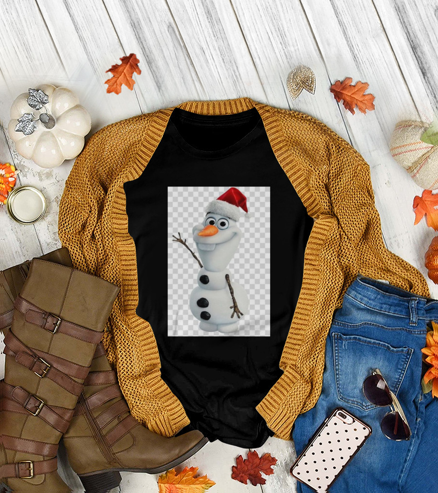 Apolonija Wish You A Merry Christmas And Snowman Santa Hat T-Shirt