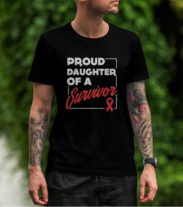 Proud Daughter Of A Survivor Stroke Awareness Support T-Shirt