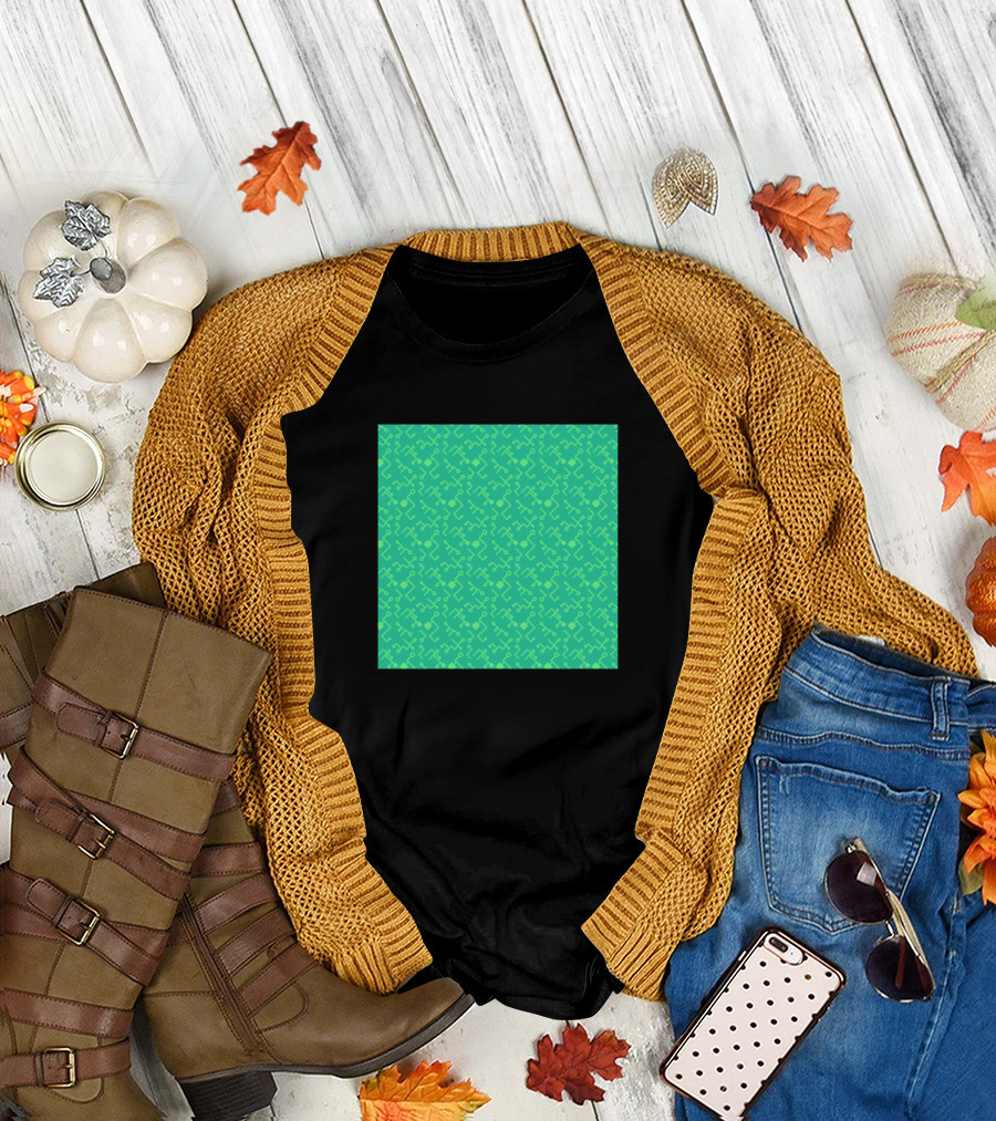 Computer Chip High Tech Green Circuit Pattern Neck Gaiter Programmer T-Shirt