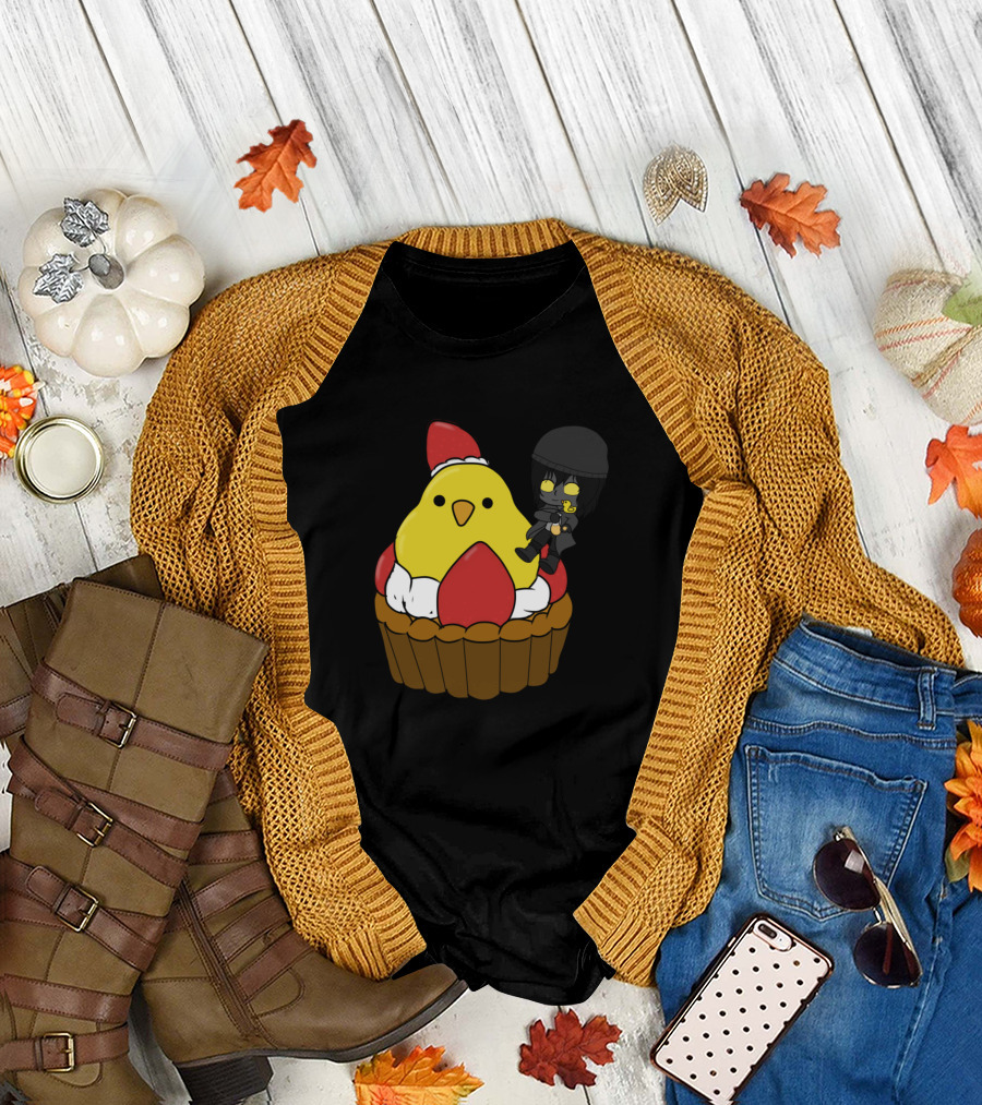 Creepypasta Food Chibi The Puppeteer Cute Chicken Cupcake T-Shirt