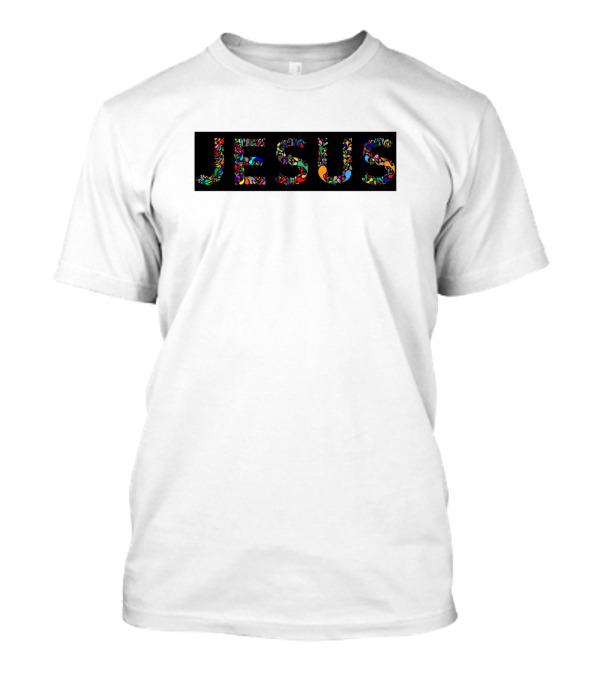 Jesus Love Vibrant Floral Typography T-Shirt