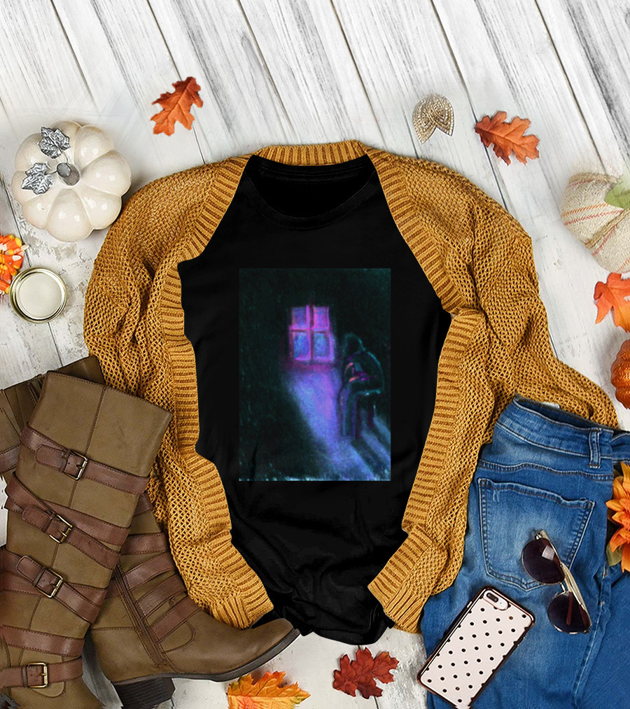 Man Of Sorrow Alone in Window Light T-Shirt