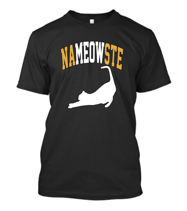 Nameowste Stretching Yoga Cat Pun T-Shirt