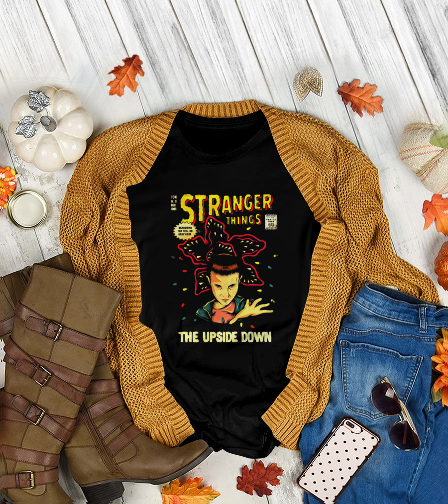 Stranger Things The Upside Down Comic Style Eleven Demogorgon T-Shirt