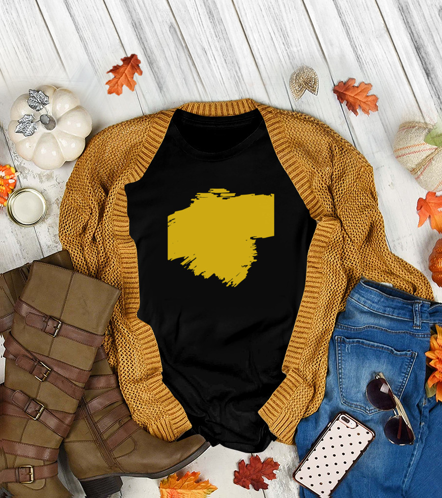 Grunge Yellow Paint Stroke T-Shirt