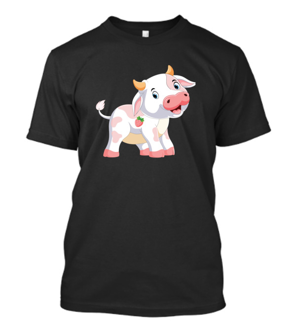 Cows Strawberry Cow Strawberry Pink Cow 474 Farmin Adorable Cartoon T-Shirt