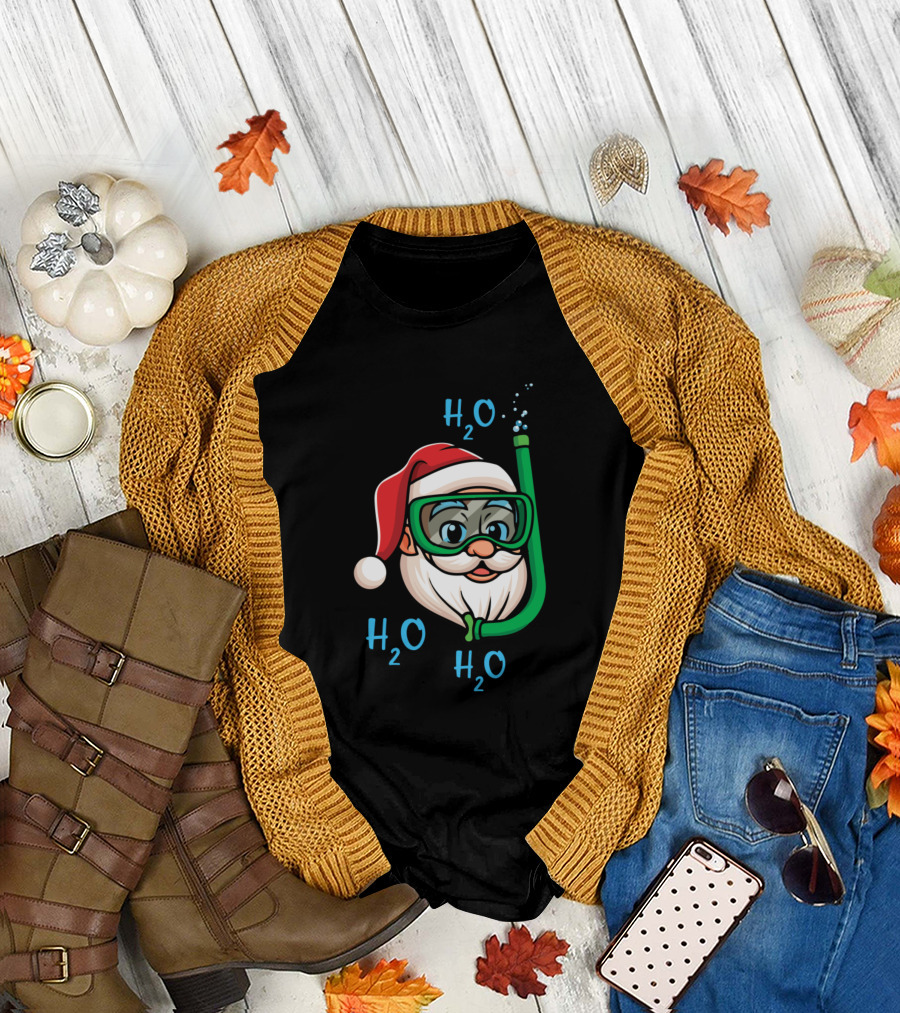 Santa Claus Snorkeling H2O H2O H2O T-Shirt