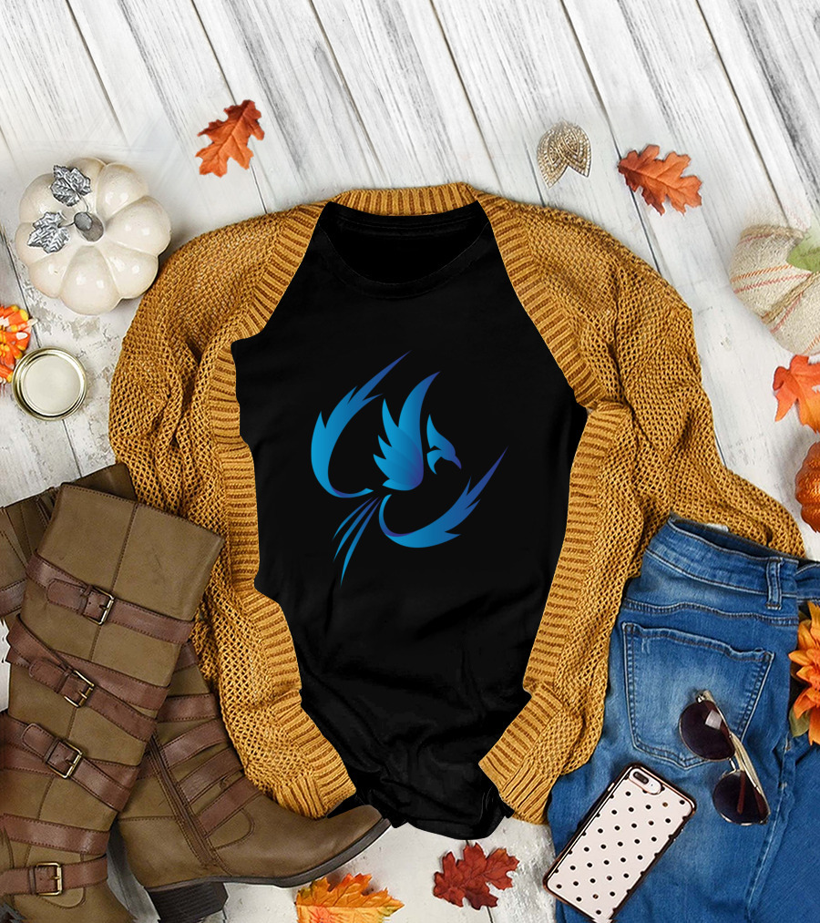 Blue Phoenix Rising Icon T-Shirt