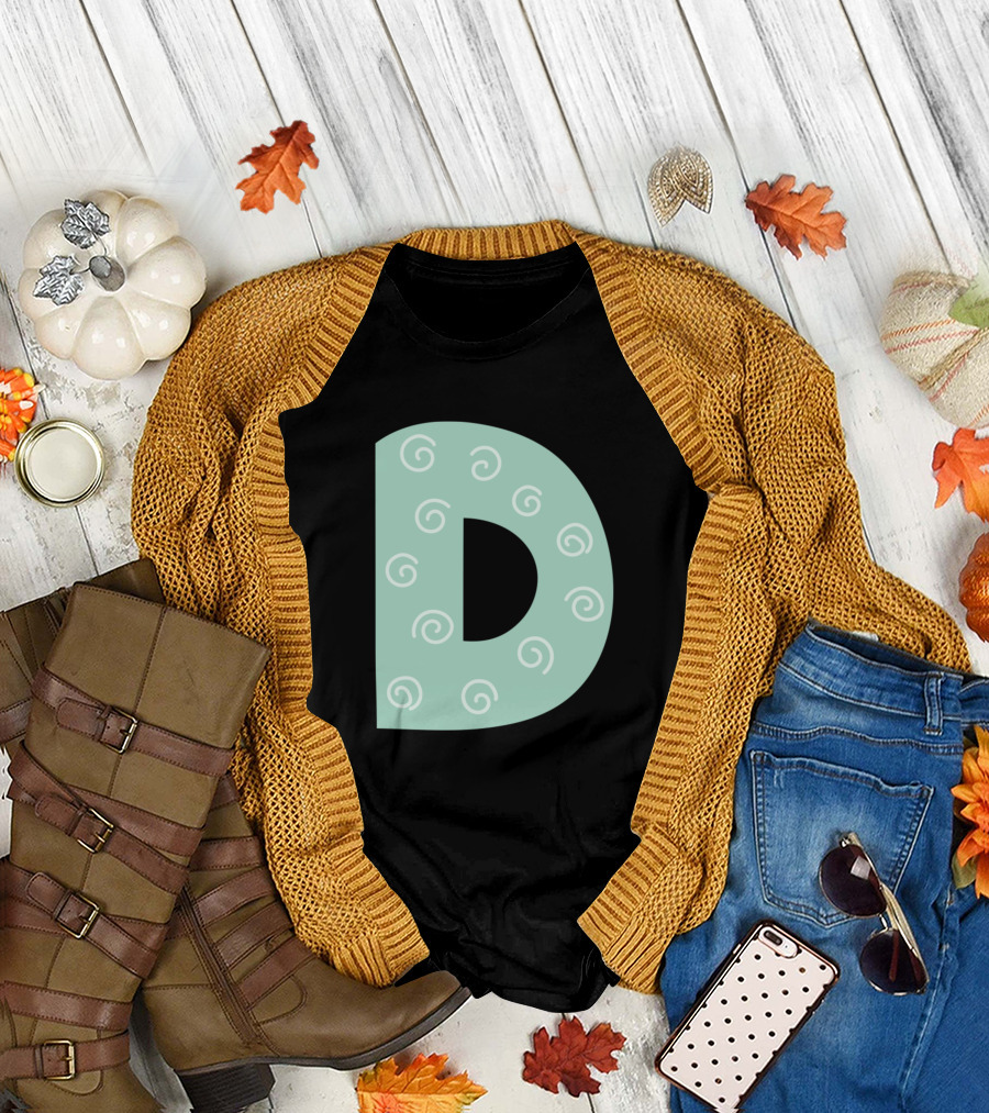 D Forest Alphabet Swirl T-Shirt