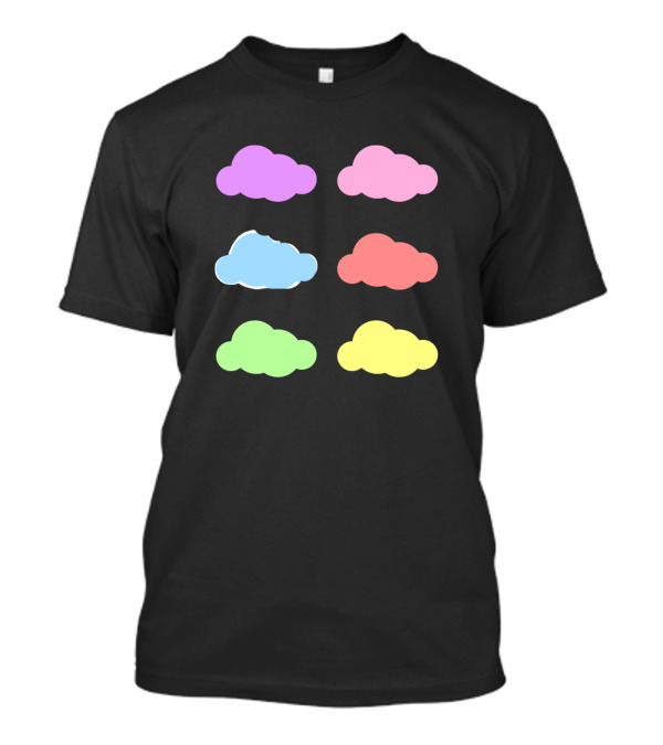 Pastel Clouds Lavender Pink Blue Coral Green Yellow T-Shirt