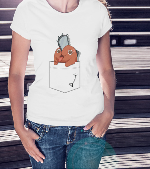 Pocket Chainsaw Pochita Plush Companion T-Shirt