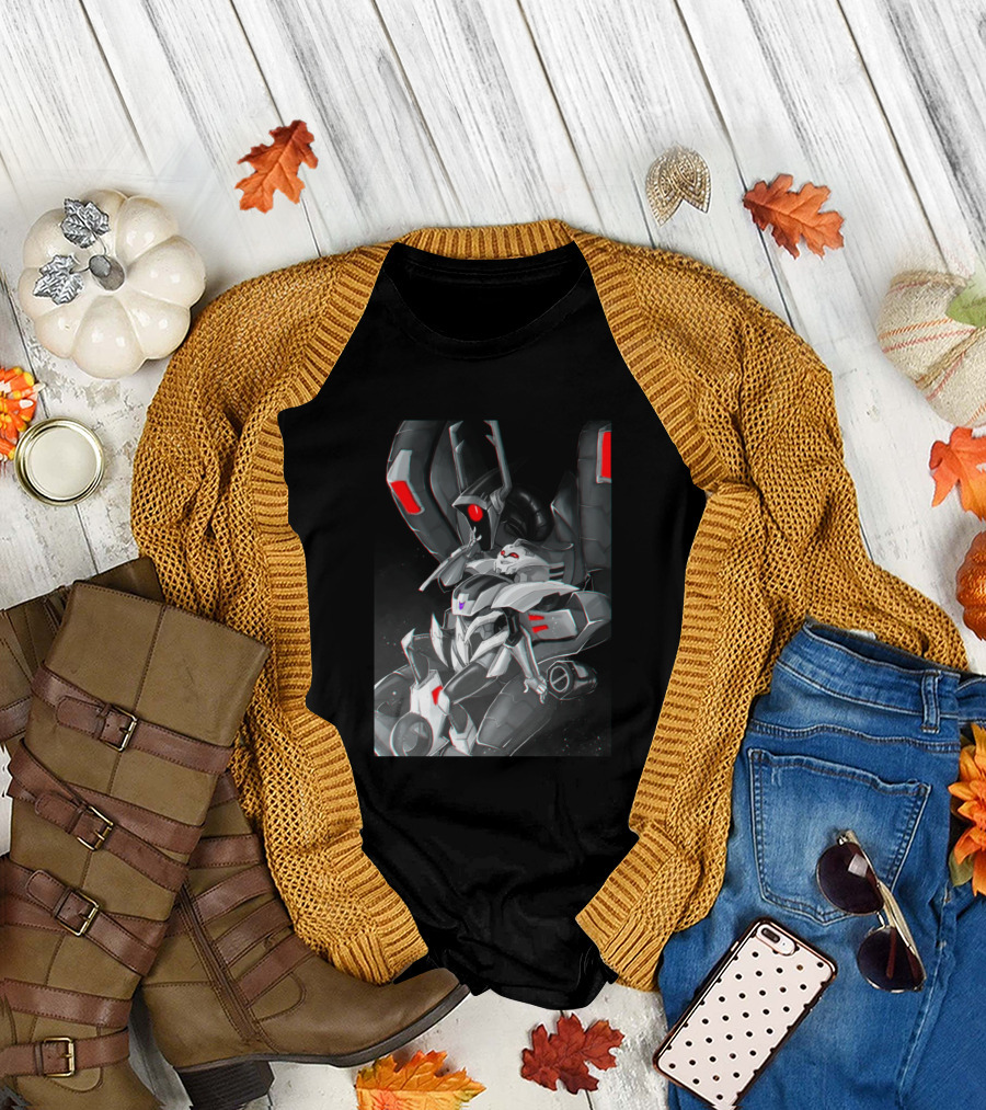A Lil Corruption At Hand with Robot Duo Embracing Dark Space T-Shirt