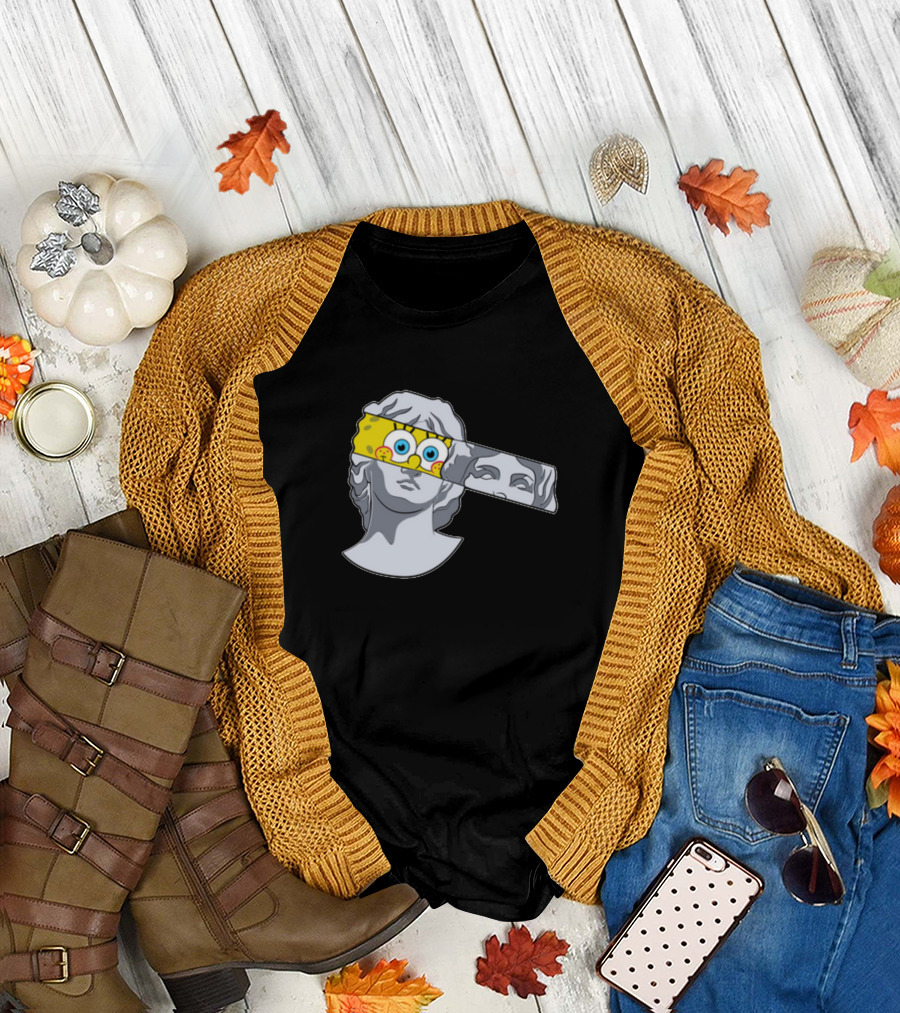 Spongebob Squarepants Greek Bust Optical Illusion T-Shirt
