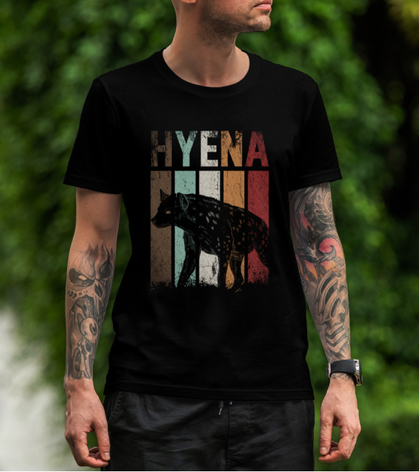 Hyena Hyenas Vintage Stripes T-Shirt