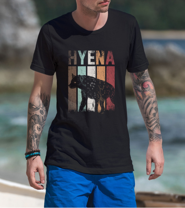 Hyena Hyenas Vintage Stripes T-Shirt