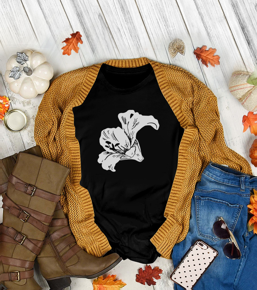 White Lily Floral T-Shirt