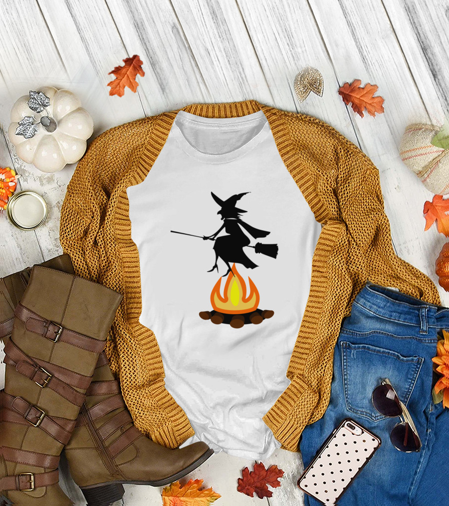 Jughead Witch Silhouette on Campfire T-Shirt