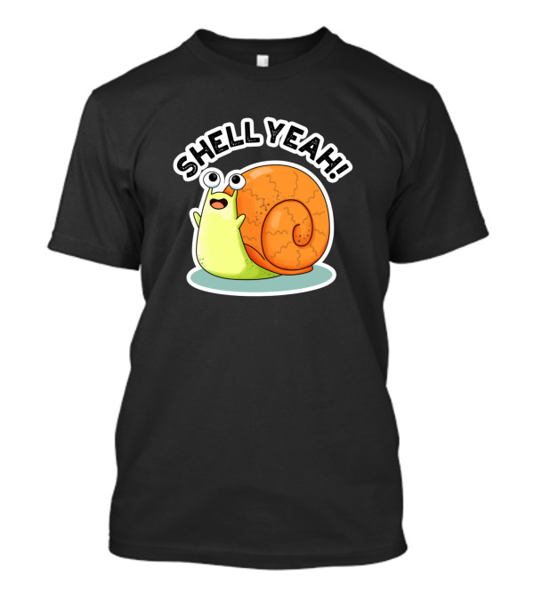 SHELL YEAH Cute Snail Pun Orange Shell T-Shirt