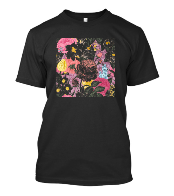 Blooming Floral Pattern In Rich Colors T-Shirt