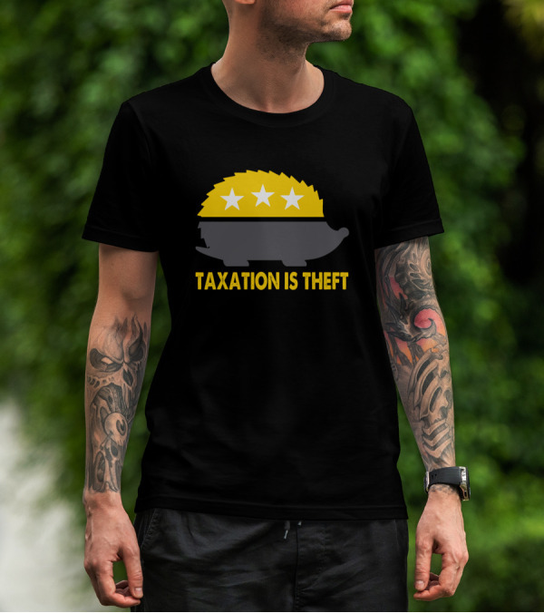 Libertarian Porcupine Taxation Is Theft Anti Government T-Shirt