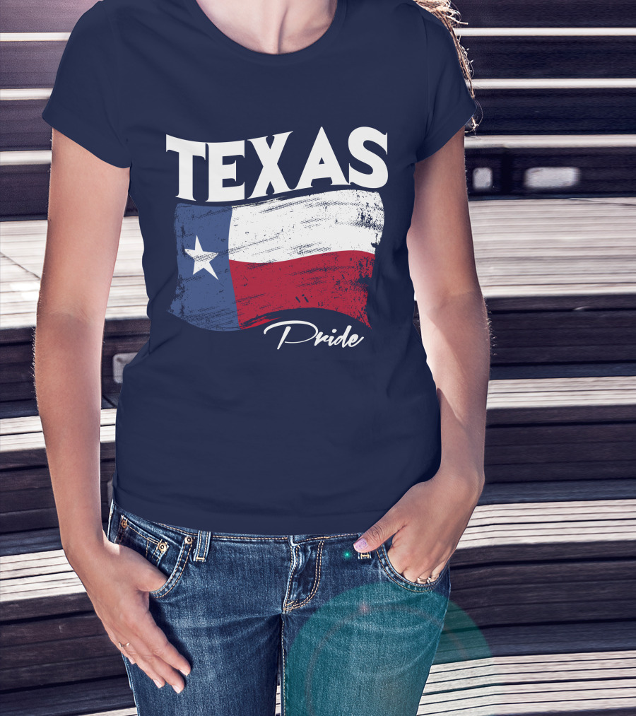 Texas Pride Lone Star Flag Bold Statement T-Shirt