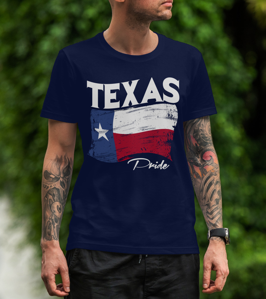 Texas Pride Lone Star Flag Bold Statement T-Shirt