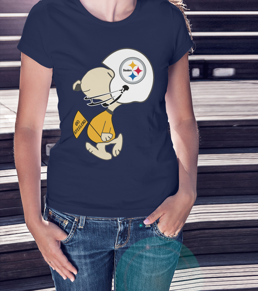 Steelers Football Helmet Go Steelers Fan T-Shirt