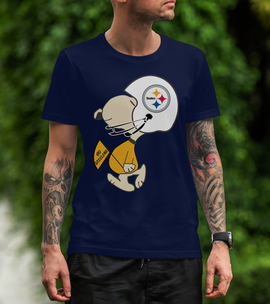 Steelers Football Helmet Go Steelers Fan T-Shirt