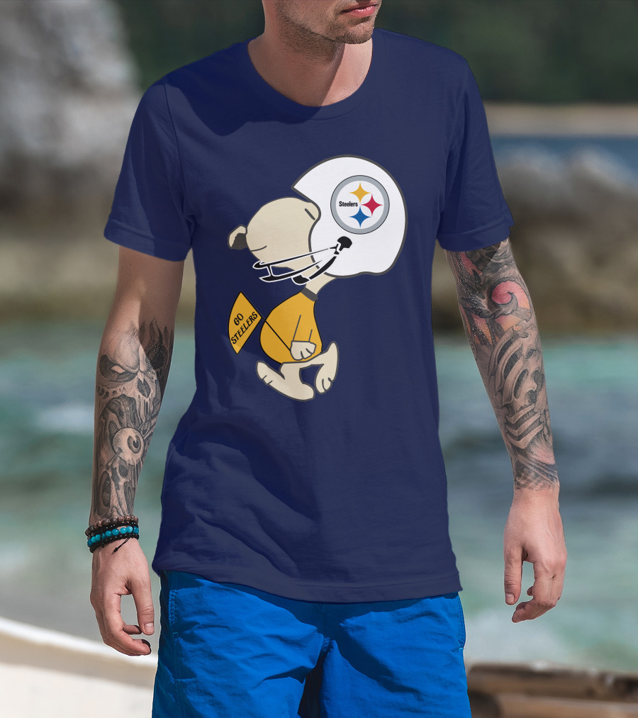 Steelers Football Helmet Go Steelers Fan T-Shirt