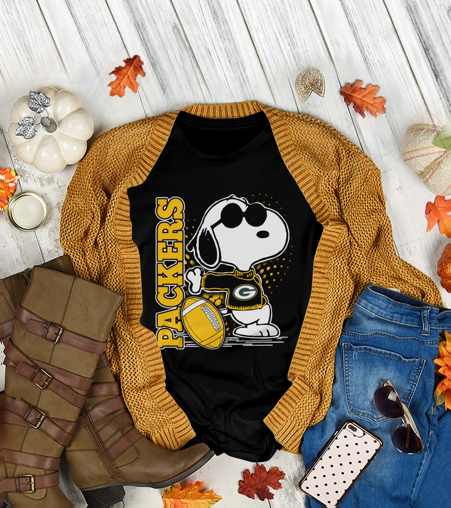 Packers Snoopy Football G 샷 T-Shirt